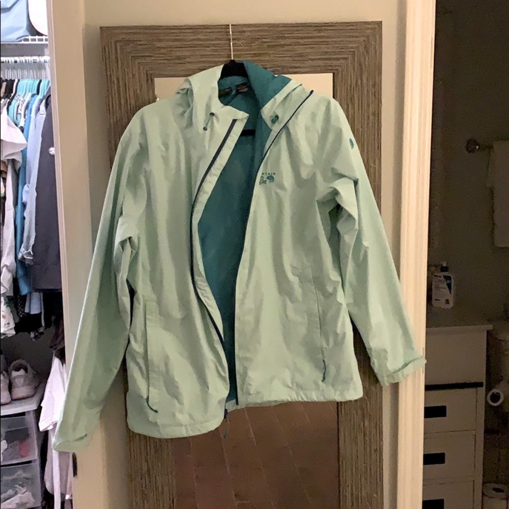 MINT GREEN RAIN JACKET- WOMENS LARGE